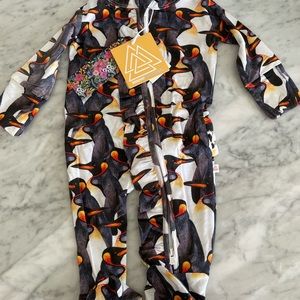 NWT Muse Threads Bamboo Zip Footie NB